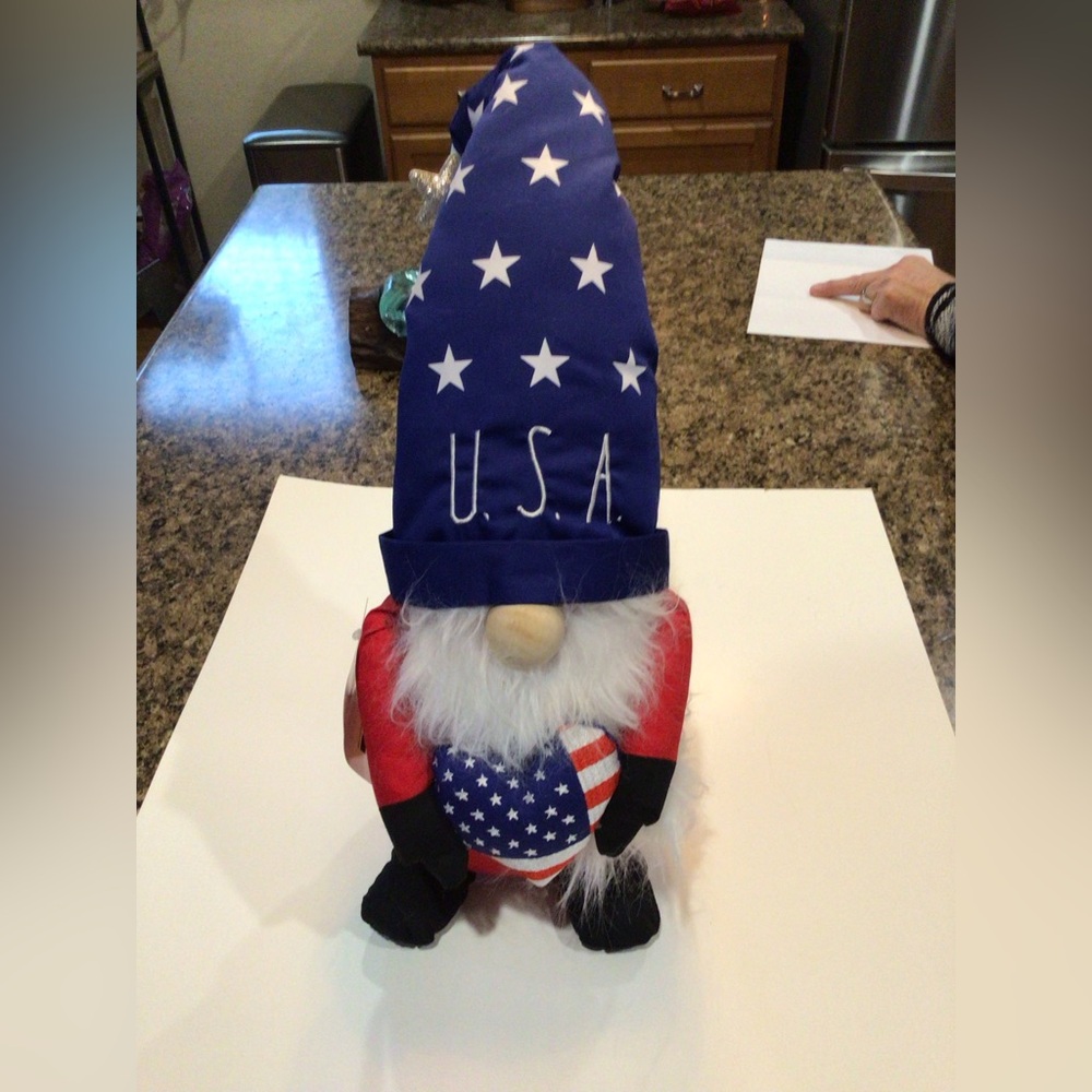Rae Dunn fourth of July large Gnome